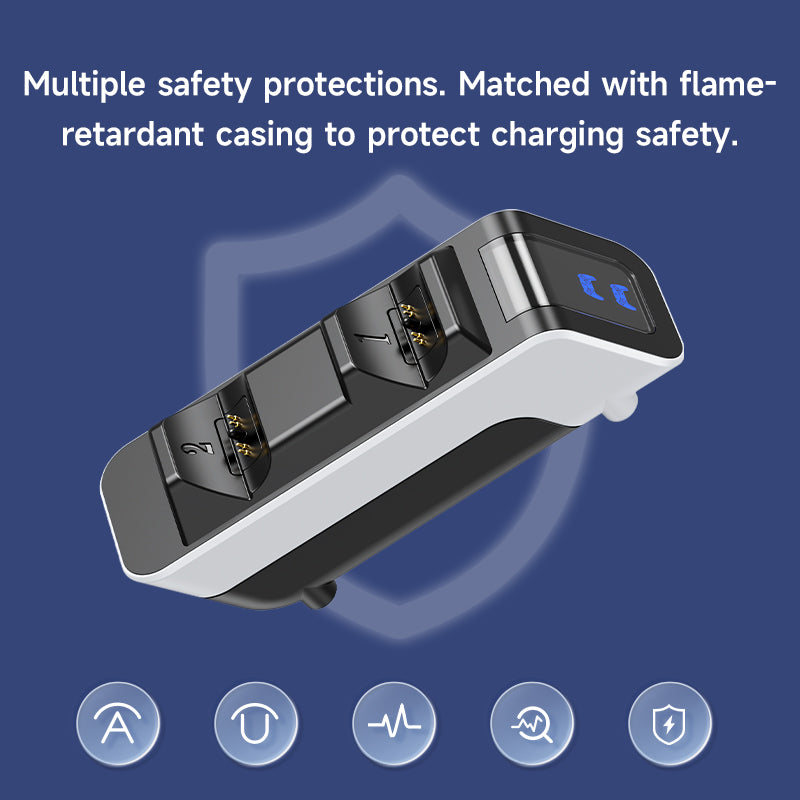 JEMDO PS5 Controller Charger with Fast Charging AC Adapter, Controller Charging Stand & Docking Station Replacement for DualSense Charging Station Wireless Game