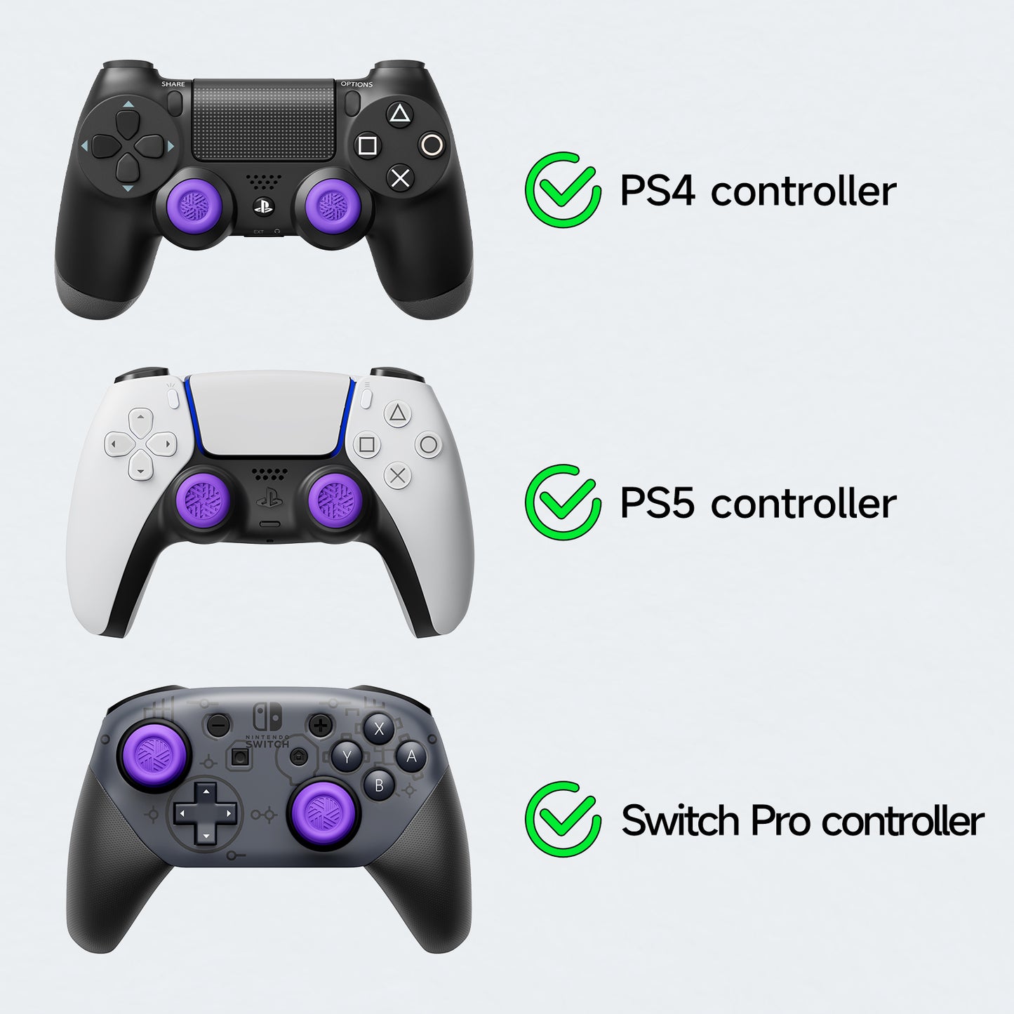 JEMDO PS5/PS4/Switch Pro Controller joystick caps set(6pcs)