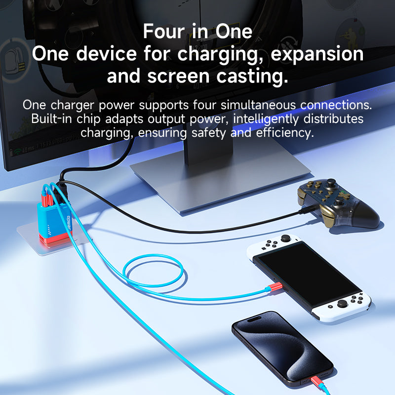 JEMDO 4-in-1 Portable Switch Dock|36W/65W GaN with Fast Charging