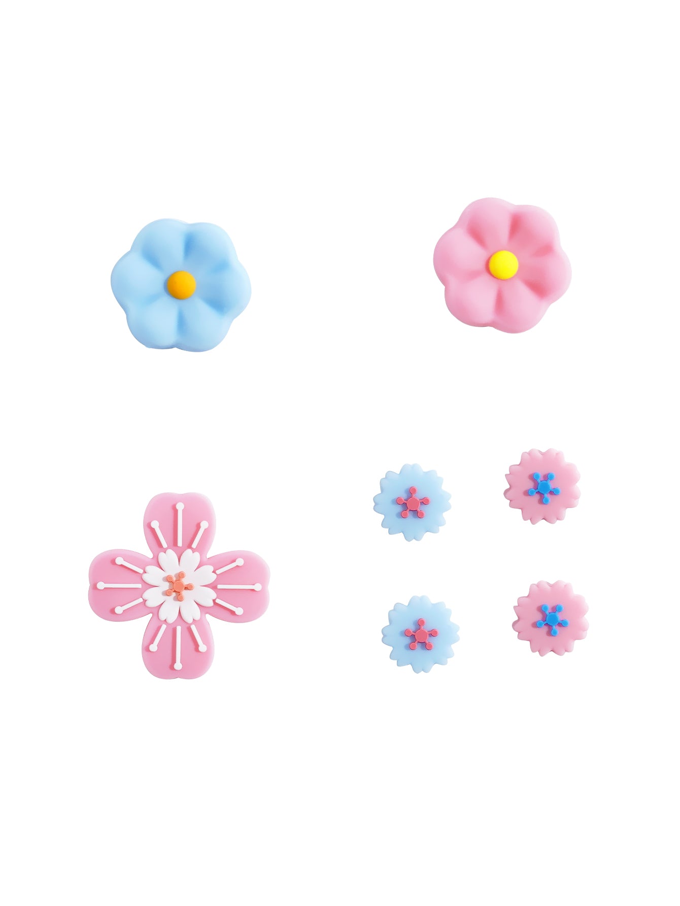 JEMDO Switch Thumb Grip Caps Cross Button Caps Set|Flower