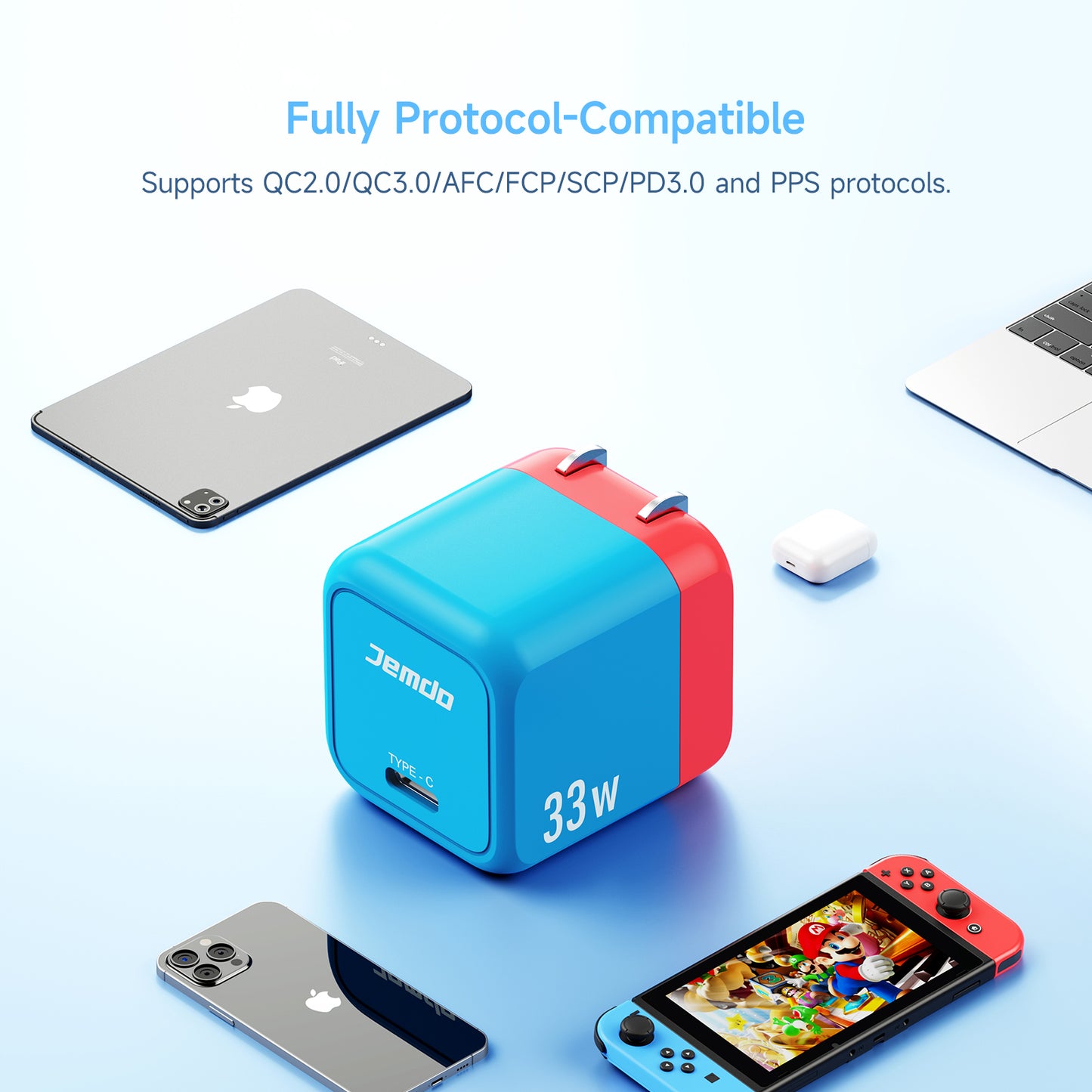 JEMDO 33W GaN Charger for Nintendo Switch/Switch OLED