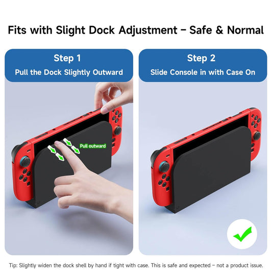 JEMDO Textured Grip Protective Case Compatible with Nintendo Switch 2 (2025) Only – Red Matte Shockproof TPU Shell with Anti-Slip Handles, Ergonomic & Comfort Slim Back Cover
