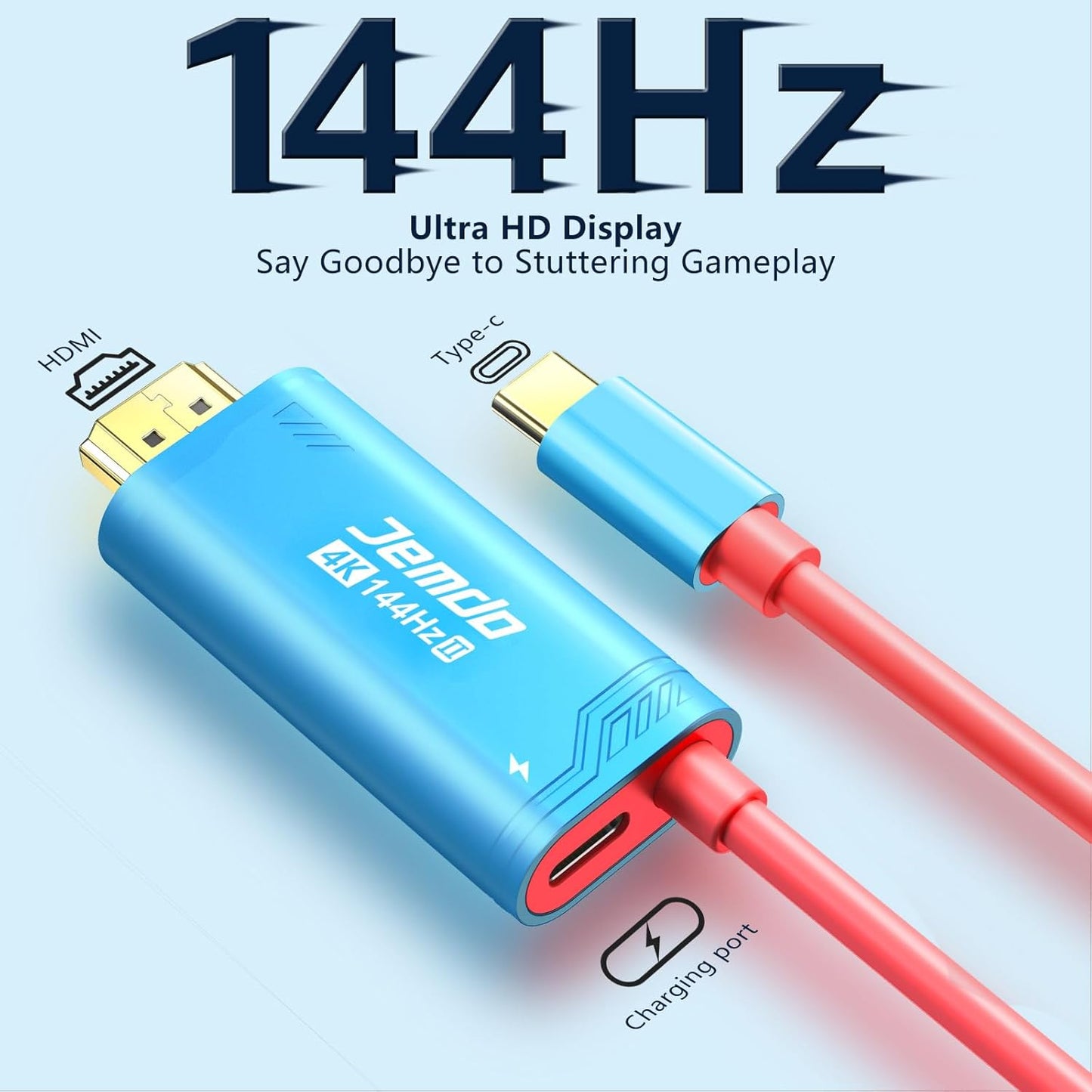 JEMDO Compatible with Switch 2/OLED/NS HD Display Cable Replacement for Original Dock and HDMI Cable, Supporting HDR Mode Gaming Accessories