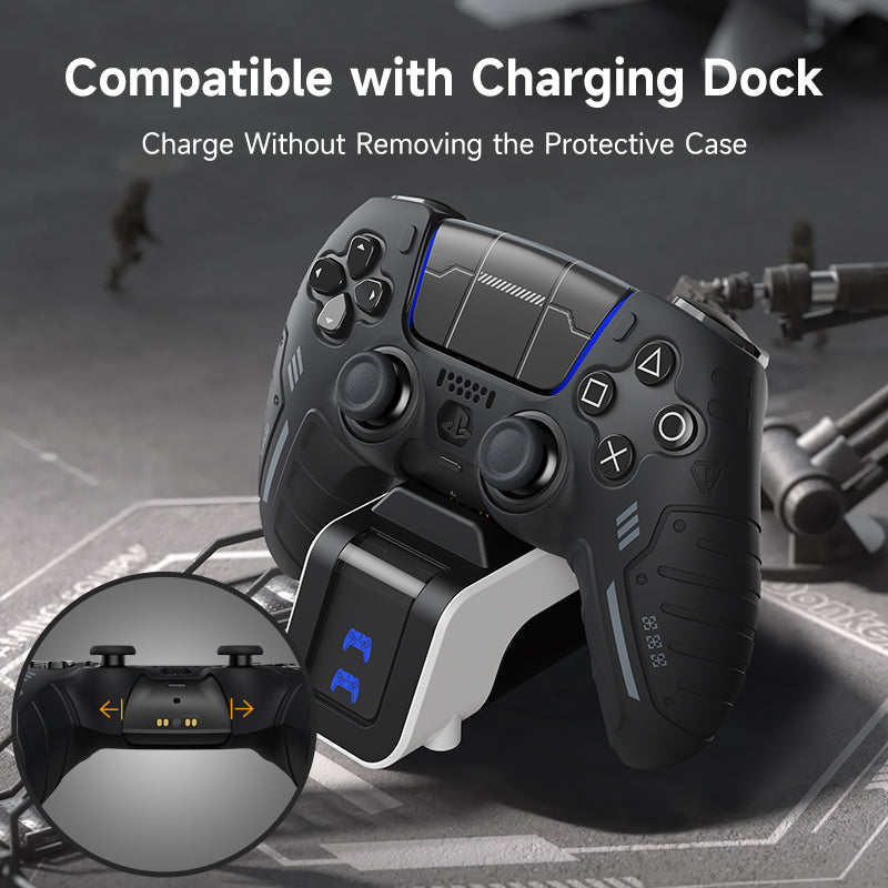 JEMDO PS5 Controller Silicone Protective Case|Free Sticker