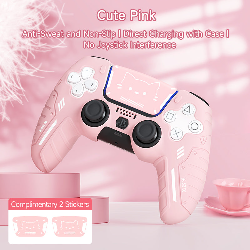 JEMDO PS5 Controller Silicone Protective Case|Free Sticker