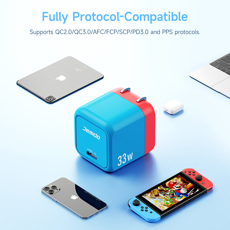 JEMDO 33W GaN Fast Charger for Switch