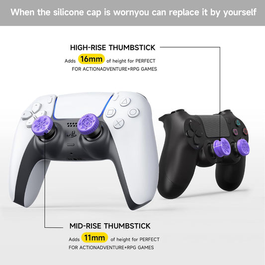 JEMDO PS5/PS4 Controller Thumb Grip Joystick Set