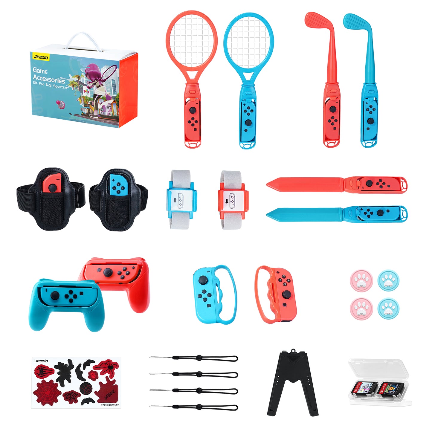 JEMDO 27-in-1 Switch Sports Accessories Set