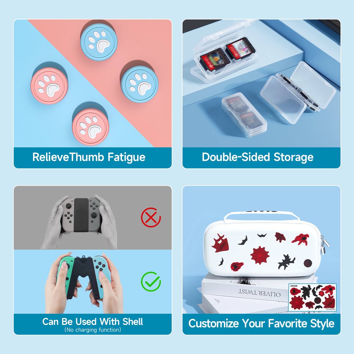 JEMDO 27-in-1 Switch Sports Accessories Set