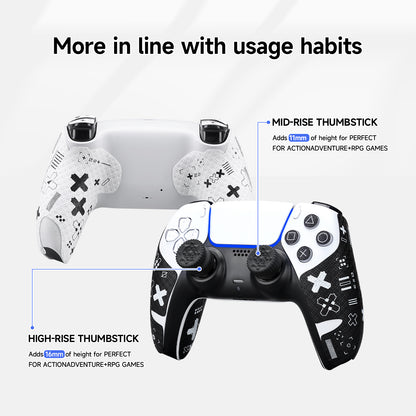 JEMDO PS5 Controller Accessories White Set