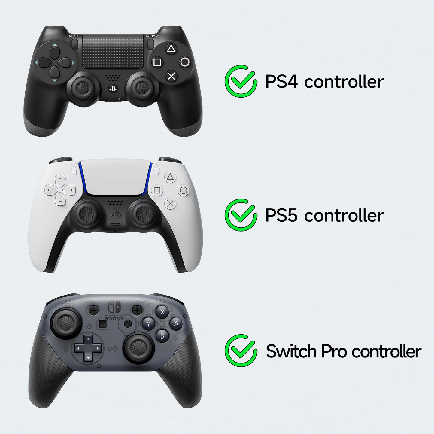JEMDO PS5/PS4/Switch Pro  Controller joystick caps set(6pcs)
