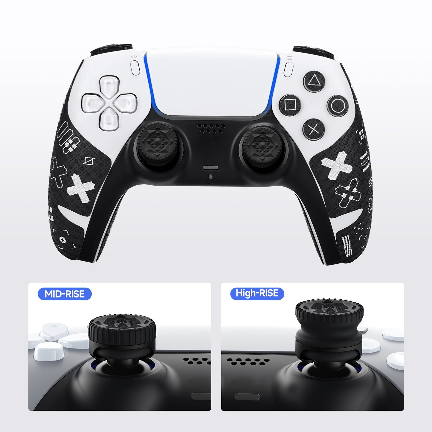 JEMDO PS5 Controller Accessories White Set