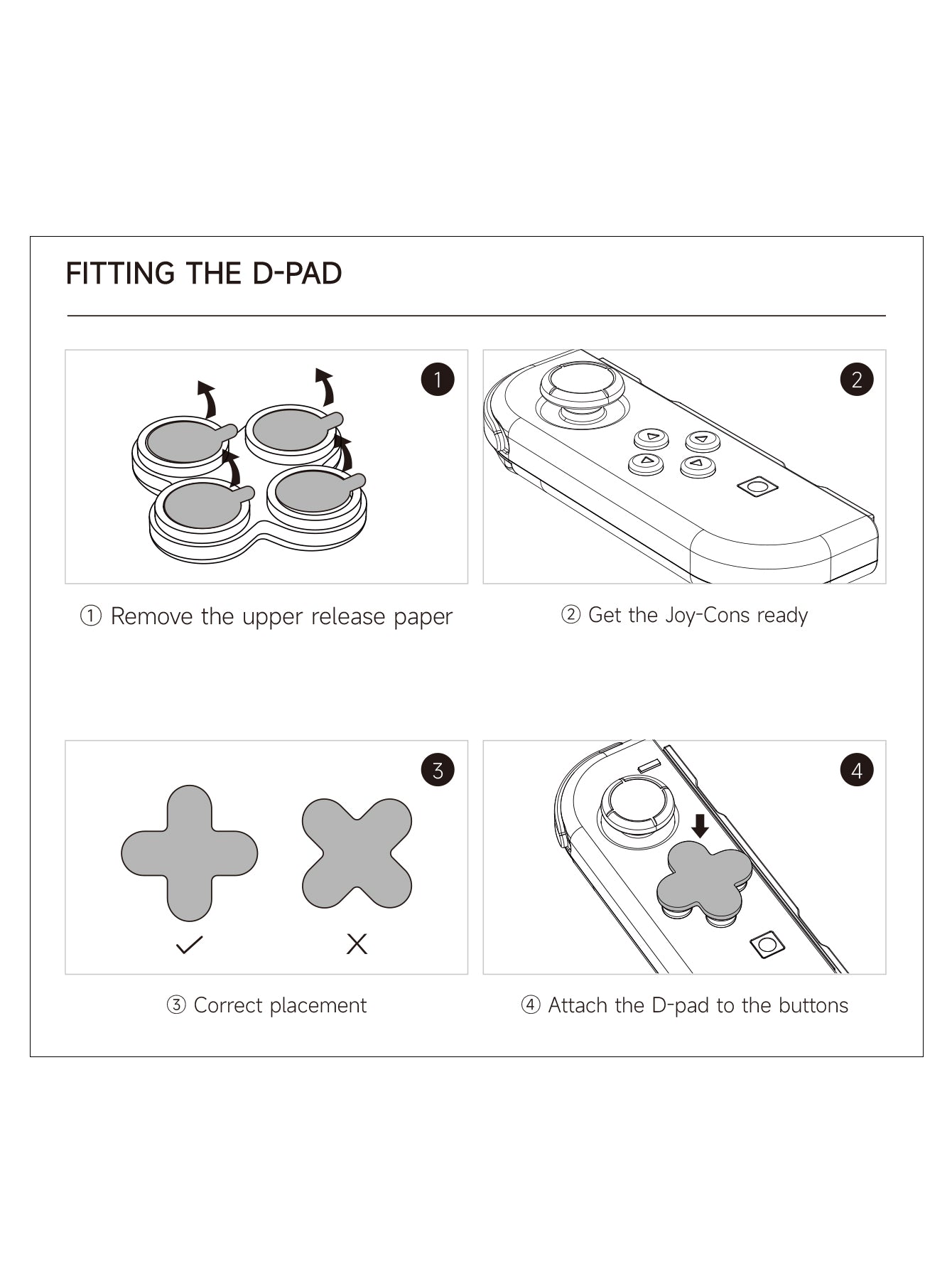 JEMDO Switch Thumb Grip Caps Cross Button Caps Set|Skull