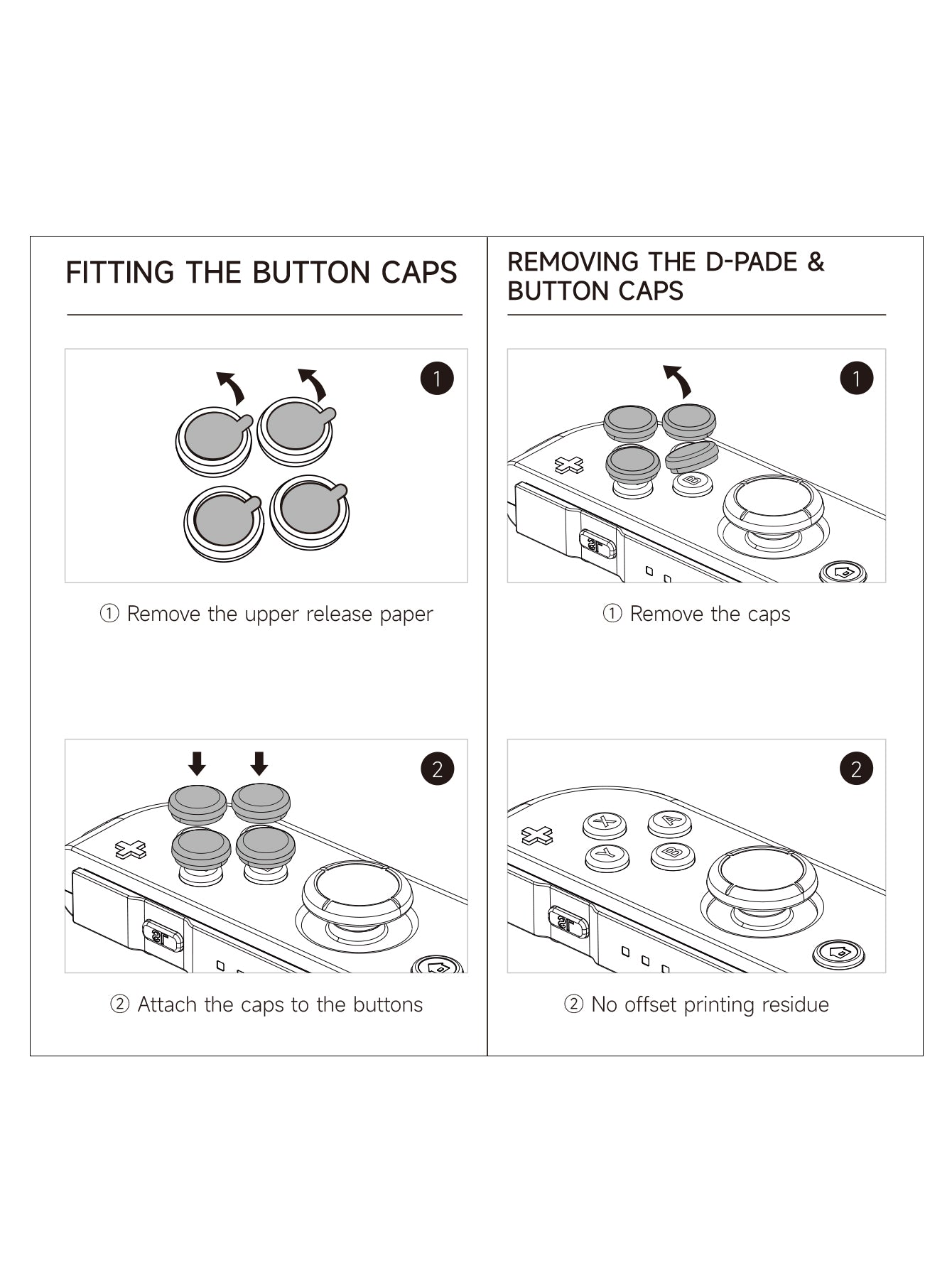 JEMDO Switch Thumb Grip Caps Cross Button Caps Set|Flower