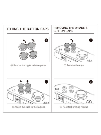 JEMDO Switch Thumb Grip Caps Cross Button Caps Set|Flower