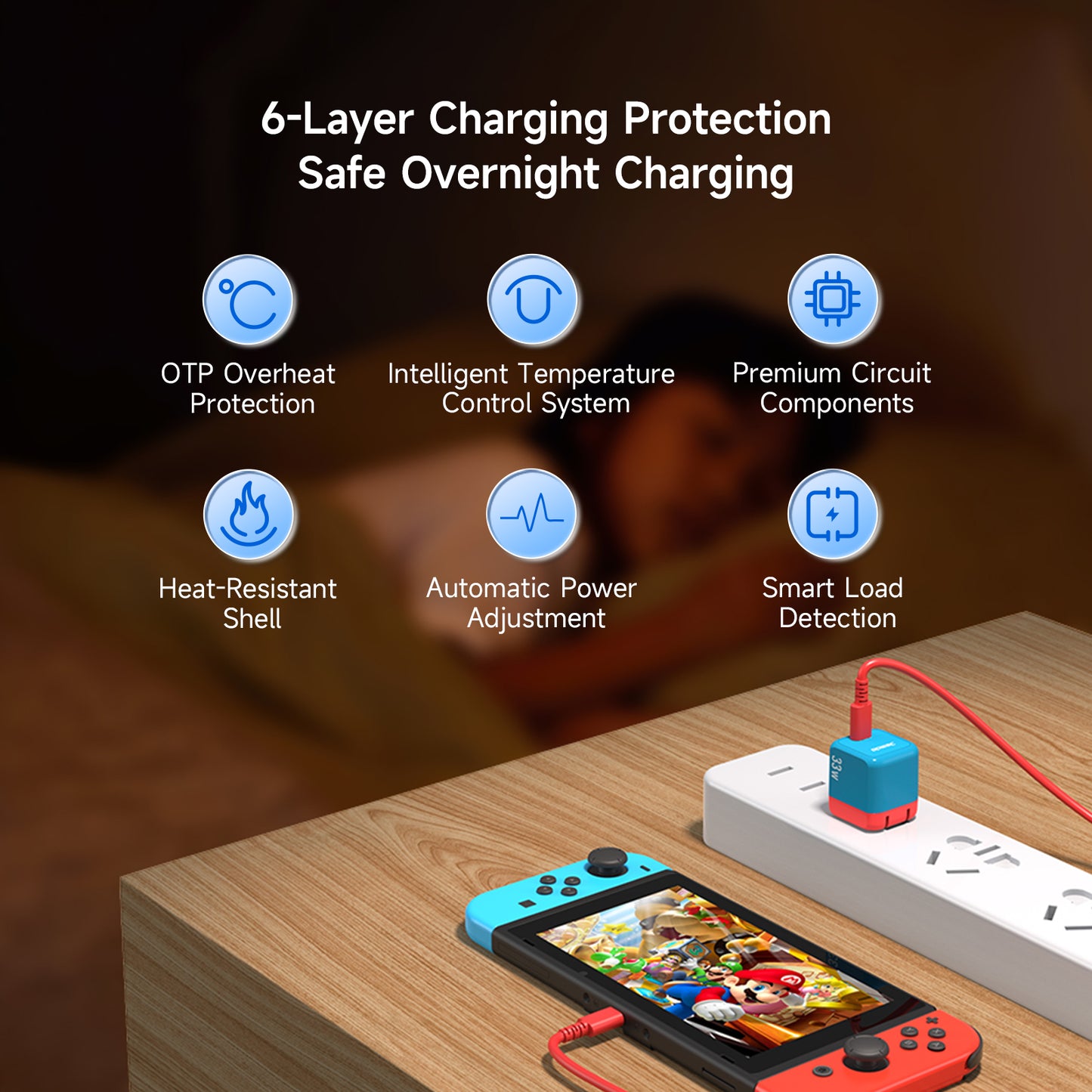 JEMDO 33W GaN Charger for Nintendo Switch/Switch OLED