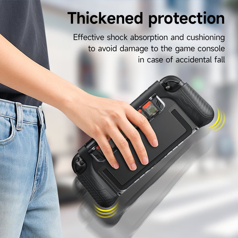 JEMDO Switch 2 Protective Case Integrated Handle Heightened Anti-Fall Hard Case Compatible with Dock Base Card Storage Game Accessories