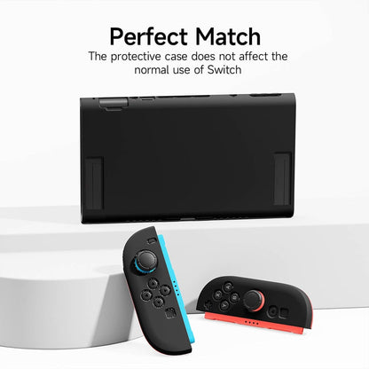 JEMDO Textured Grip Protective Case Compatible with Nintendo Switch 2 (2025) Only – Black Matte Shockproof TPU Shell with Anti-Slip Handles, Ergonomic & Comfort Slim Back Cover