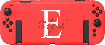 JINGDU Protective Case Compatible with Nintendo Switch 2017, TPU Case Accessory for Switch Console and Grip Joy-Con, Switch Protector with 4 Thumb Grips, Red Spider Web