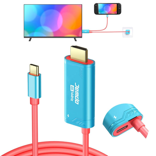 JEMDO Compatible with Switch 2/OLED/NS HD Display Cable Replacement for Original Dock and HDMI Cable, Supporting HDR Mode Gaming Accessories
