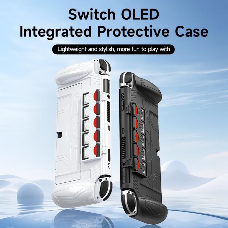 JEMDO Switch OLED All-in-One Protective Case|White
