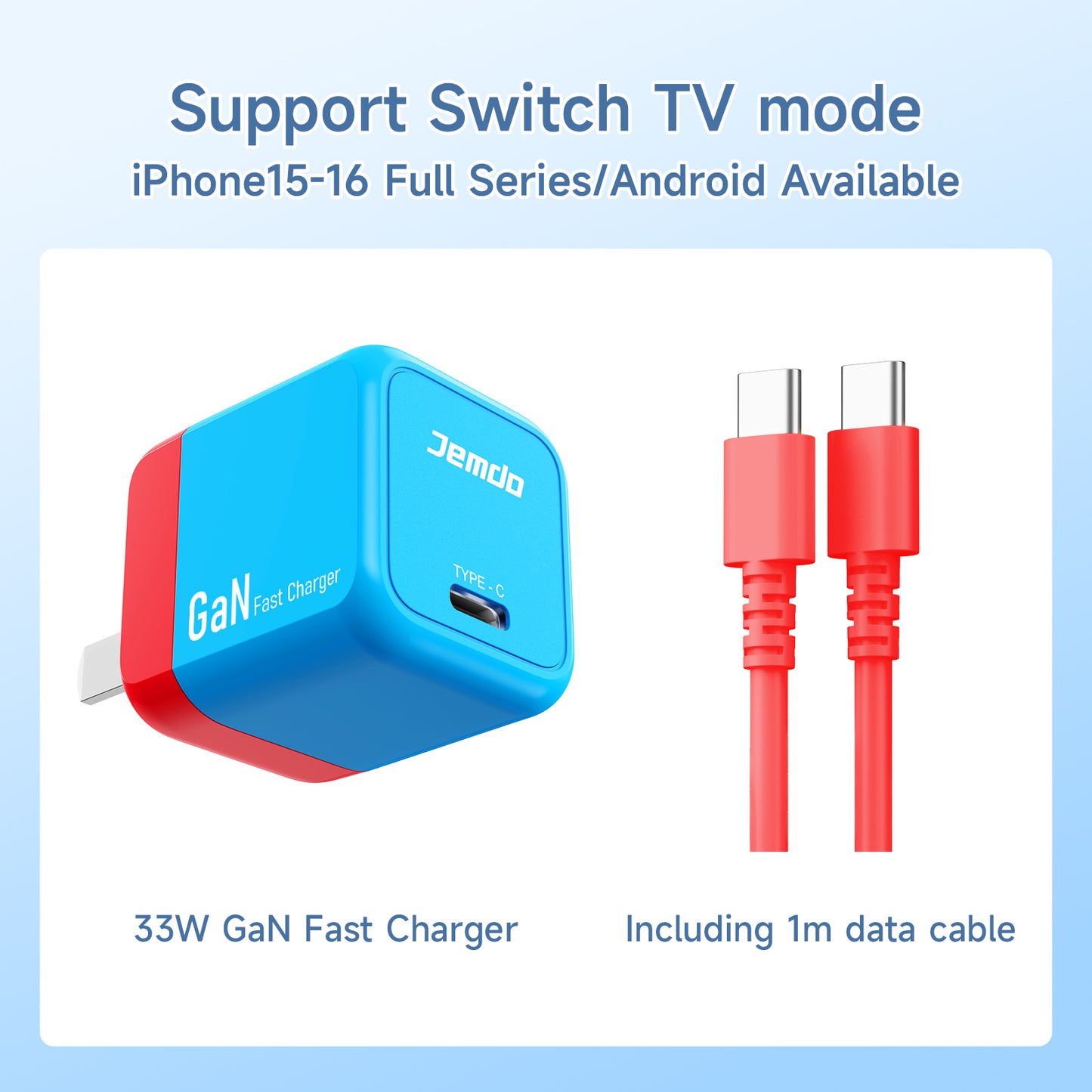 JEMDO 33W GaN Charger for Nintendo Switch/Switch OLED